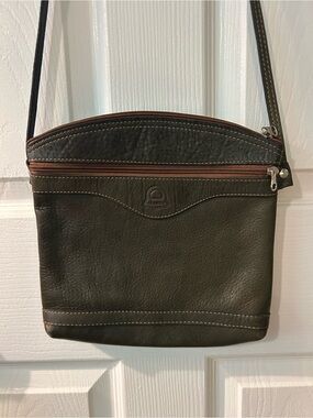 Olive Green Leather Crossbody Bag